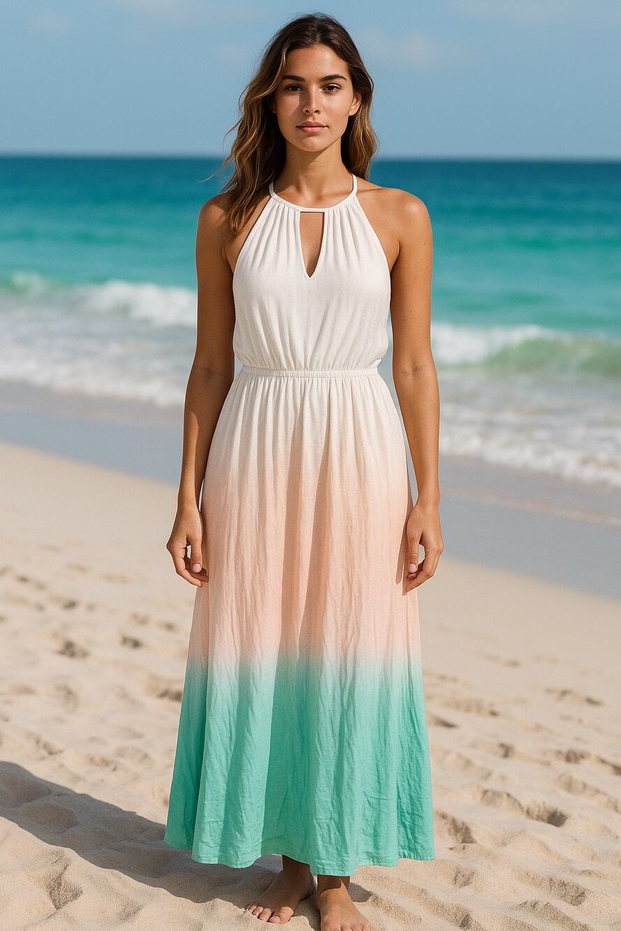 NWT Anthropologie BOEMO Ombre Maxi Dress women Size M